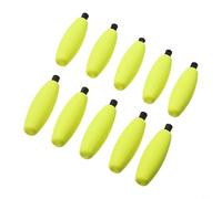 Zilimontt Lot de 10 flotteurs de pêche en mousse haute densité avec profondeur réglable pour poisson-chat, crappie, truite et toutes les espèces, orange vif, rouge, jaune (jaune)