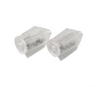 Zilimontt Lot de 10 hochets de ligne de pêche en ligne 24 mm en PVC et acier inoxydable - Accessoires pour poisson-chat - Transparents - Convient aux appâts vivants ou morts