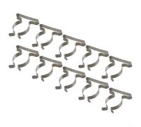 Zilimontt Lot de 10 pinces à ressort en acier au manganèse pour accrocher au mur, garage, abri de jardin, balai, serpillère, tuyau, tailles assorties de 6 mm à 50 mm (50 mm)