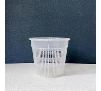 Zilimontt Lot de 10 pots à orchidée transparents avec trous de drainage et plateaux en ABS respirant pour plantes grasses, violettes et cactus (140 mm)