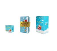 Zilimontt Lot de 12 boîtes surprises de Noël rebondissantes pour argent liquide, explosions en carton bleu, cadeau de fête de vacances (A)