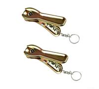 Zilimontt Lot de 2 adaptateurs de valve AV vers Woods - Clip de valve en acier métallique pour plancher de vélo et mini pompes, 5 cm de long, finition dorée