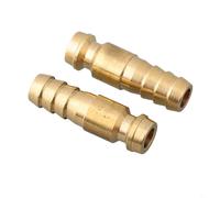 Zilimontt Lot de 2 adaptateurs rapides mâles pour gaz et eau de 6 mm, raccords métalliques compatibles avec prise de chalumeau de soudage TIG, coupleurs de rechange durables pour gaz et (8 mm)