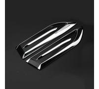 Zilimontt Lot de 2 autocollants 3D pour Shark Gills Simulation de flux d'air pour grille d'aération latérale de voiture, en plastique ABS, 19 x 5 cm, compatible avec la plupart des véhicules