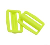 Zilimontt Lot de 2 boucles de ceinture en plastique à dégagement rapide pour ceintures de plongée sous-marine, 52 mm, clips réglables compatibles avec la plupart des plaques arrière (jaune)