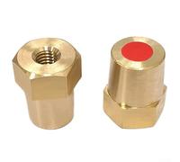 Zilimontt Lot de 2 connecteurs de borne de batterie en laiton pour poteaux M6 M8 M10 - Adaptateur électrique pour camping-car, voiture, bateau avec colonne d'écrou (M8)