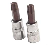 Zilimontt Lot de 2 douilles Torx en acier au chrome vanadium, entraînement 6,35 mm, T8-T40, durci pour plus de durabilité, ajustement précis pour usine, atelier de réparation, assemblage de meubles