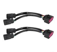 Zilimontt Lot de 2 faisceaux de conversion pour Dodge pour Ram 2009-2018 Quad Logement vers Phare de Projecteur Kit Adaptateur de Câblage de Remplacement Direct Plastique Noir