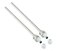 Zilimontt Lot de 2 manchons d'immersion en acier inoxydable pour installation de sonde de température, design à visser avec vis de verrouillage, PN40 (8 x 300 mm)