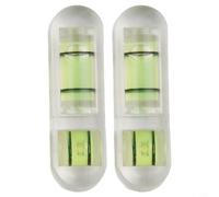 Zilimontt Lot de 2 mini niveaux à bulles en acrylique de haute précision pour le réglage de l'inclinaison, la mesure horizontale ou d'angle d'inclinaison dans les cadres photo, peintures murales,