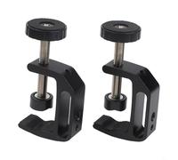 Zilimontt Lot de 2 pinces de type C en alliage d'aluminium robuste avec petite vis de table, ouverture de 5 cm, patin antidérapant et résistant à la rouille pour le travail du bois et du métal