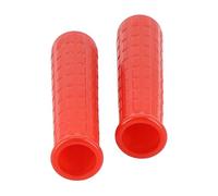 Zilimontt Lot de 2 poignées de brouette en caoutchouc rouge avec poignée antidérapante rainurée, poignées de rechange pour chariots à tube rond de 30 mm, compatibles avec la plupart des jardins (114 x