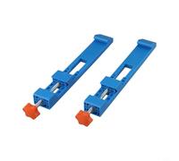Zilimontt Lot de 2 rails de guidage réglables pour scies circulaires et coupe-marbre, gabarit d'outils électriques en plastique ABS avec boucle inversée bidirectionnelle et réglable