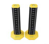Zilimontt Lot de 2 règles de hauteur magnétiques pour menuiserie et carrelage, jauge d'élévation horizontale en alliage d'aluminium avec base magnétique puissante pour mesurer le niveau, 165 x 30 x 60