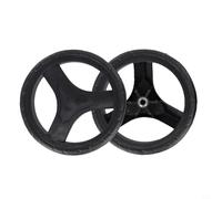 Zilimontt Lot de 2 roues de rechange de 170 mm pour chariot et chariot de courses - Kit de roues en caoutchouc et plastique avec axe de 8 mm pour chariot utilitaire, améliorées