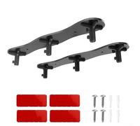 Zilimontt Lot de 2 supports de fixation pour mixeur avec 4 crochets en acrylique, construction en alliage d'aluminium, étagère de rangement de cuisine peu encombrante pour batteurs, crochets à pâte et