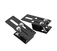 Zilimontt Lot de 2 supports réglables pour coffre de toit de voiture avec joint en caoutchouc en acier au carbone 120-183 mm pour porte-bagages de véhicule Clips de fixation Noir