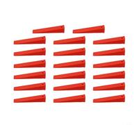 Zilimontt Lot de 20 cales de butée de porte en plastique avec texture antidérapante pour nivellement et installation de meubles, couleur rouge