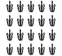Zilimontt Lot de 20 clips de calandre avant pour KB TF D-Max, Holden pour Rodeo, L200, Brava - Lot de 20 attaches de retenue en nylon noir, 13 mm de large, 22 mm de long