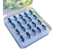 Zilimontt Lot de 20 leurres de pêche à la truite avec appâts réalistes imitation et hameçons barbelés 14#, construction en métal dans une boîte de rangement étanche, convient pour