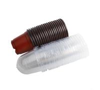 Zilimontt Lot de 20 pots de fleurs en plastique avec couvercles et trous de drainage pour intérieur et extérieur, diamètre de la base 5,8 cm, hauteur 14 cm