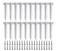Zilimontt Lot de 20 supports de traverses en métal pour lit de jardin, kit de fixation murale avec vis pour jardinière surélevée d'extérieur