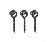Zilimontt Lot de 20 vis d'appât avec anneau pivotant pour la pêche à la carpe, connecteurs flottants de bouillettes, matériel anti-terminal en cuivre de 15 mm, fixation rapide d'appât
