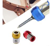 Zilimontt Lot de 3 anneaux magnétiques pour embouts de tournevis à tige hexagonale de 6,35 mm, construction en acier avec finition anti-corrosion, magnétisme puissant à tenir