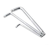 Zilimontt Lot de 3 clés à douille d'extension en forme de L avec barre courbée et poignée antidérapante, matériau en acier au chrome vanadium, comprend des tailles d'entraînement 1/4, 3/8, 1/2"