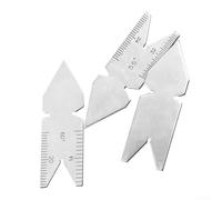Zilimontt Lot de 3 jauges centrales en acier inoxydable pour mesure de filetage 55° et 60° avec modèles pour norme américaine (1/14", 1/20", 1/24", 1/32") et métrique (0,5 mm,