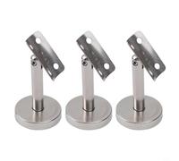 Zilimontt Lot de 3 supports de main courante réglables en acier inoxydable 304 avec matériel de montage mural pour une fixation sécurisée, design mobile pour Var (80 mm-A)