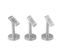 Zilimontt Lot de 3 supports de main courante réglables en acier inoxydable 304 pour rampe d'escalier - Design de colonne mobile - Convient aux rails de 60 mm et 80 mm pour résidentiels (80 mm-B)