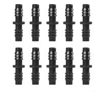 Zilimontt Lot de 30 connecteurs d'irrigation à double cannelure en polyéthylène pour systèmes d'arrosage de jardin avec design anti-fuite et résistant aux intempéries