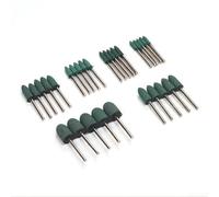 Zilimontt Lot de 30 meules en caoutchouc pour outils rotatifs, fraises de polissage montées avec tige de 1/8", pointes abrasives à tête conique assorties de 4 mm à 12 mm de diamètre pour