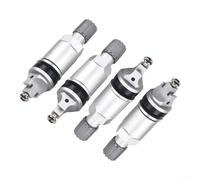 Zilimontt Lot de 4 capteurs de pression des pneus TPMS en métal pour C-HR et Land pour Cruiser - Moniteur de tige de valve à ajustement direct 12 V avec précision réelle et finition argentée