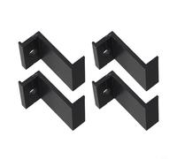 Zilimontt Lot de 4 colliers de serrage pour panneau solaire en alliage d'aluminium noir 40 mm Supports de montage PV pour hauteurs de cadre 30 mm 32 mm 35 mm 40 mm Résistant aux intempéries Facile à
