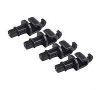 Zilimontt Lot de 4 crochets de pare-soleil en plastique noir pour porte coulissante Odyssey 2005-2010 - Kit de support de rechange direct pour visière arrière intérieure, pour une installation facile