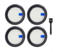 Zilimontt Lot de 4 filtres HEPA de rechange pour aspirateur Tikom V500 - Design lavable - Capture efficace des particules - Comprend 2 ou 4 filtres et brosse de nettoyage - Longue durée de vie de