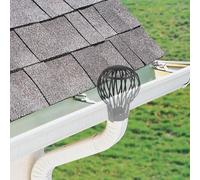 Zilimontt Lot de 4 gouttières en plastique pour gouttières - 12,5 cm de diamètre pour tamis à feuilles - Pour tuyaux d'eau de pluie standard - Noir pour protéger les feuilles
