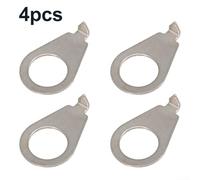 Zilimontt Lot de 4 rondelles d'indicateur pour bouton de guitare Gibson LP - Métal argenté/doré - 22 x 14,2 mm - Convient aux pots ≤ 9,7 mm de diamètre (argent)