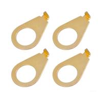 Zilimontt Lot de 4 rondelles d'indicateur pour bouton de guitare Gibson LP - Métal argenté/doré - 22 x 14,2 mm - Convient aux pots ≤ 9,7 mm de diamètre (doré)