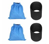 Zilimontt Lot de 4 sacs filtrants en textile pour aspirateurs Karcher MV1 WD1 WD2 WD3 NT Series - Pièces de rechange efficaces avec filtre en coton - Blanc (B)