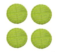 Zilimontt Lot de 4 serpillères en microfibre pour balai flottant électrique, tête rotative absorbante, nettoyant efficace pour sols stratifiés, lavables en machine, 16 x 16 cm, vert