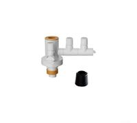Zilimontt Lot de 4 tuyaux de vidange de cuisine - Valve de distribution d'eau pré-filtre pour plomberie de salle de bain - Connecteur multi-voies avec arrêt automatique - En plastique et silicone