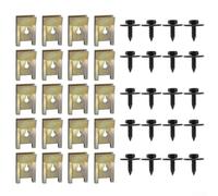 Zilimontt Lot de 40 clips d'écrou de vis de voiture en métal pour Acura pour Chevrolet - Fixation en forme de U avec joint d'étanchéité