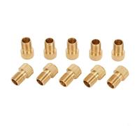 Zilimontt Lot de 5 adaptateurs de valve de vélo en cuivre vers Dunlop pour gonflage de pneus de vélo et de voiture, compatible avec station essence (10 pièces)