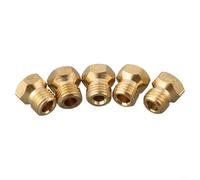 Zilimontt Lot de 5 buses de conversion pour brûleur à gaz, kit d'injecteur en laiton propane avec alésage de 0,5 mm, 0,65 mm, 0,7 mm, 0,87 mm, 0,95 mm, compatible avec le propane
