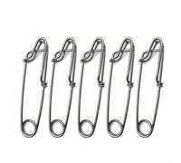 Zilimontt Lot de 5 connecteurs pivotants en acier inoxydable pour la pêche au thon, les cintres de branche de palangre, 1,8 x 60 mm/2,0 x 80 mm/2,6 x 100 mm, tailles 2,0 x 80 mm