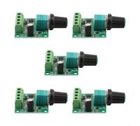 Zilimontt Lot de 5 contrôleurs de vitesse de moteur 2 A DC 18 V 12 V LED Variateur d'intensité avec cycle de service 0100 Protection par fusible pour basse tension CC et moteurs