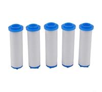 Zilimontt Lot de 5 filtres de douche en coton PP, compatibles avec la plupart des pommeaux de douche, réduit les métaux lourds, le fluorure et le calcaire, améliore l'eau pour le soin de la peau, des